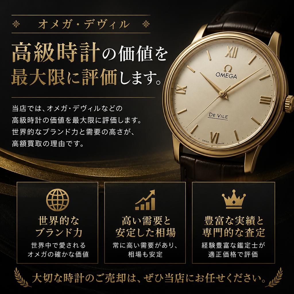 なぜオメガ・デヴィル時計の買取が高額なのか？