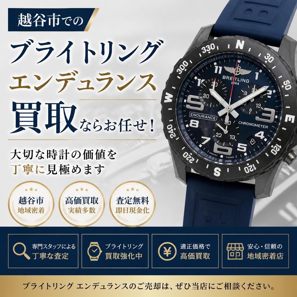 越谷市でのブライトリングエンデュランス買取ならお任せ！大切な時計の価値を丁寧に見極めます