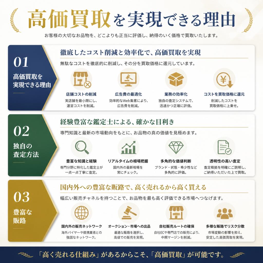 3. 高価買取の理由