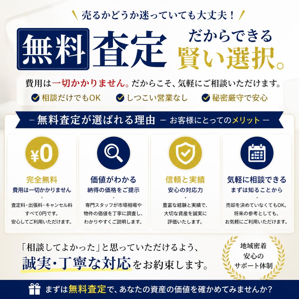 査定が無料だから安心!