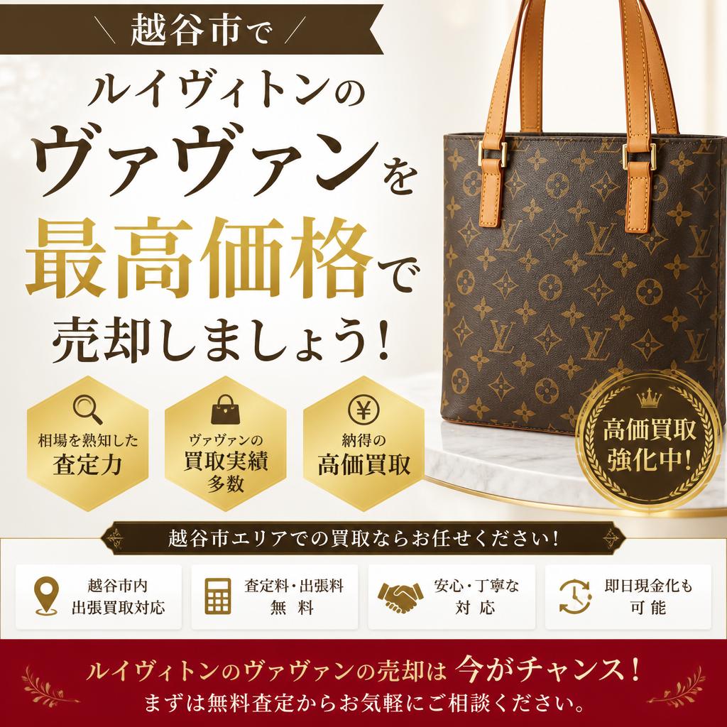 越谷市でルイヴィトンのヴァヴァンを最高価格で売却しましょう！