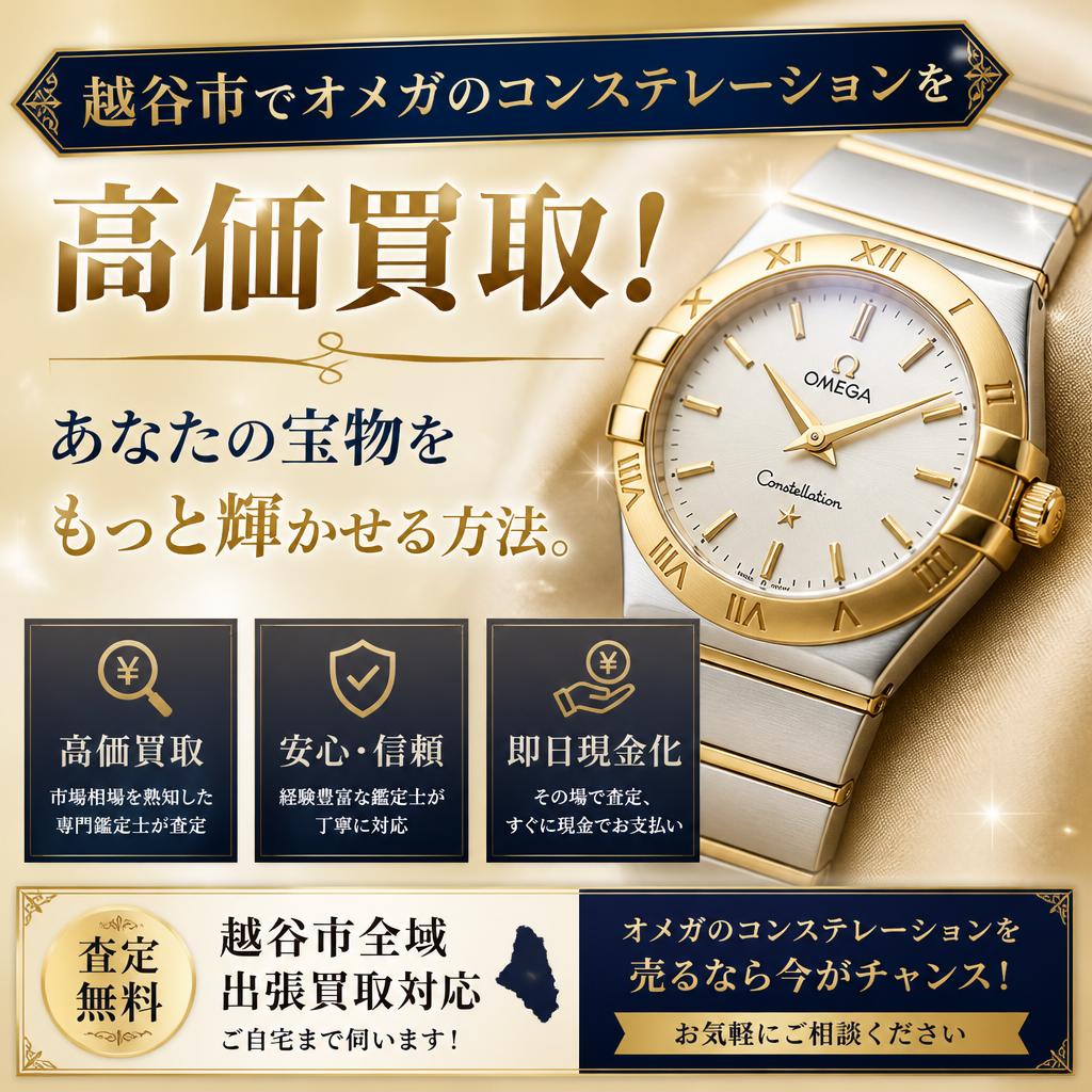 越谷市でオメガのコンステレーションを高価買取！あなたの宝物をもっと輝かせる方法。