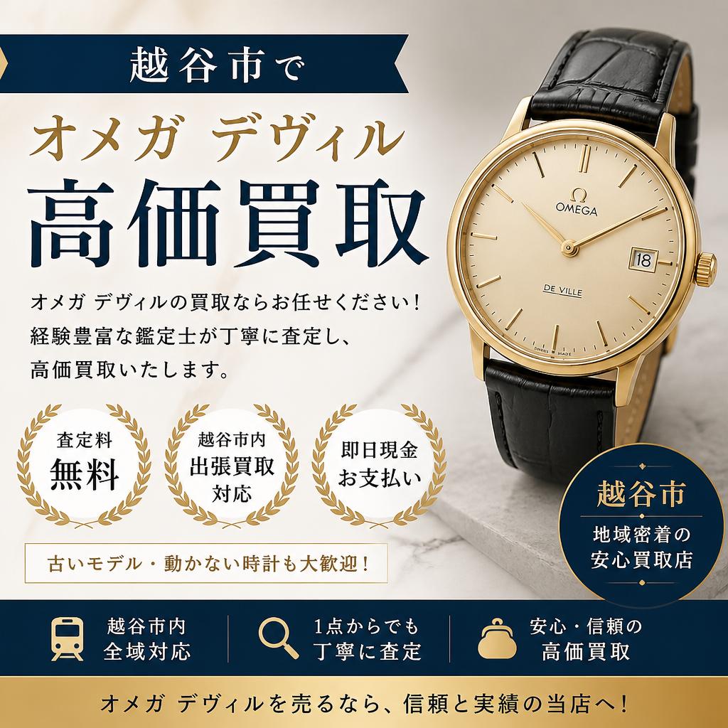 越谷市でオメガデヴィルを高価買取