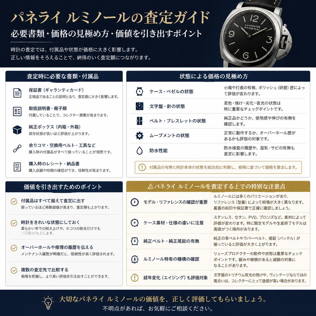 時計の査定で知っておくべきこと