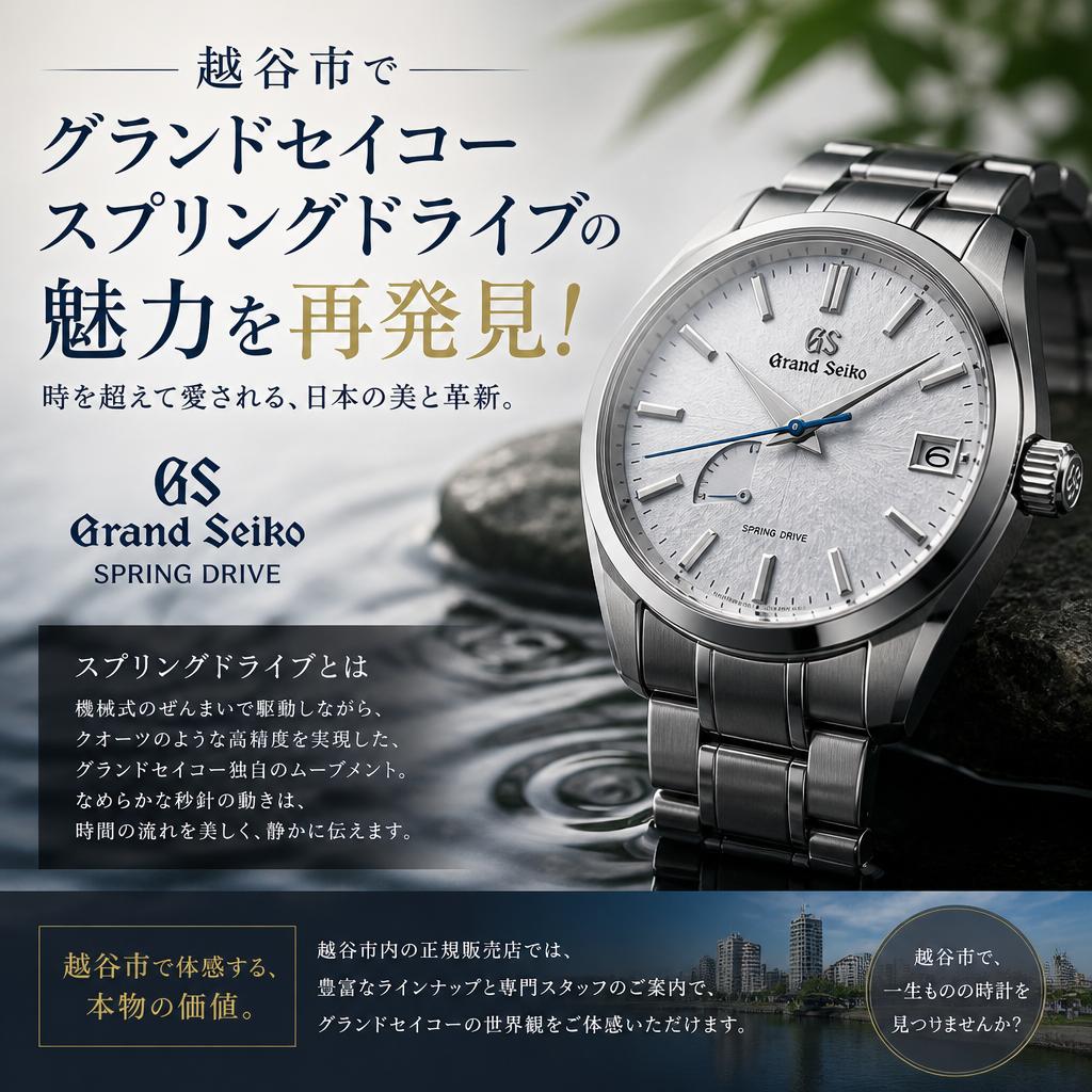 越谷市でグランドセイコー スプリングドライブの魅力を再発見！