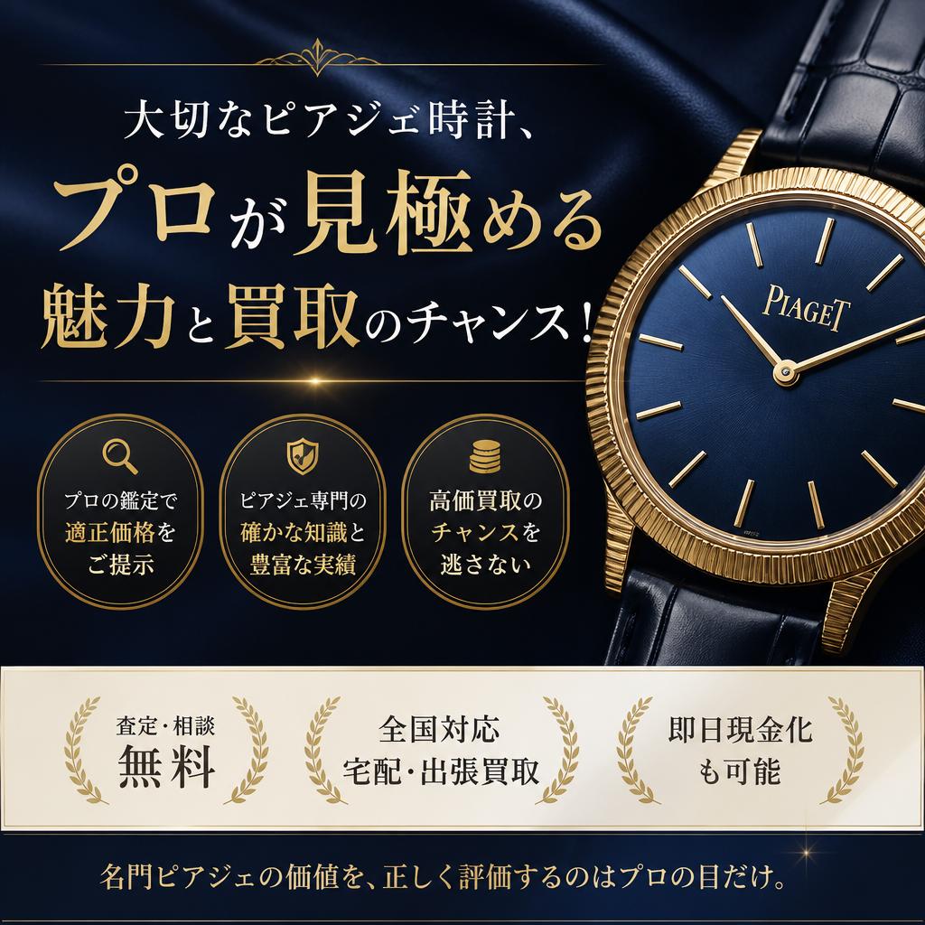 大切なピアジェ時計、プロが見極める魅力と買取のチャンス！