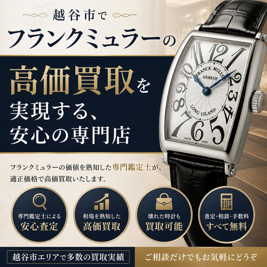 越谷市でフランクミュラーの高価買取を実現する、安心の専門店