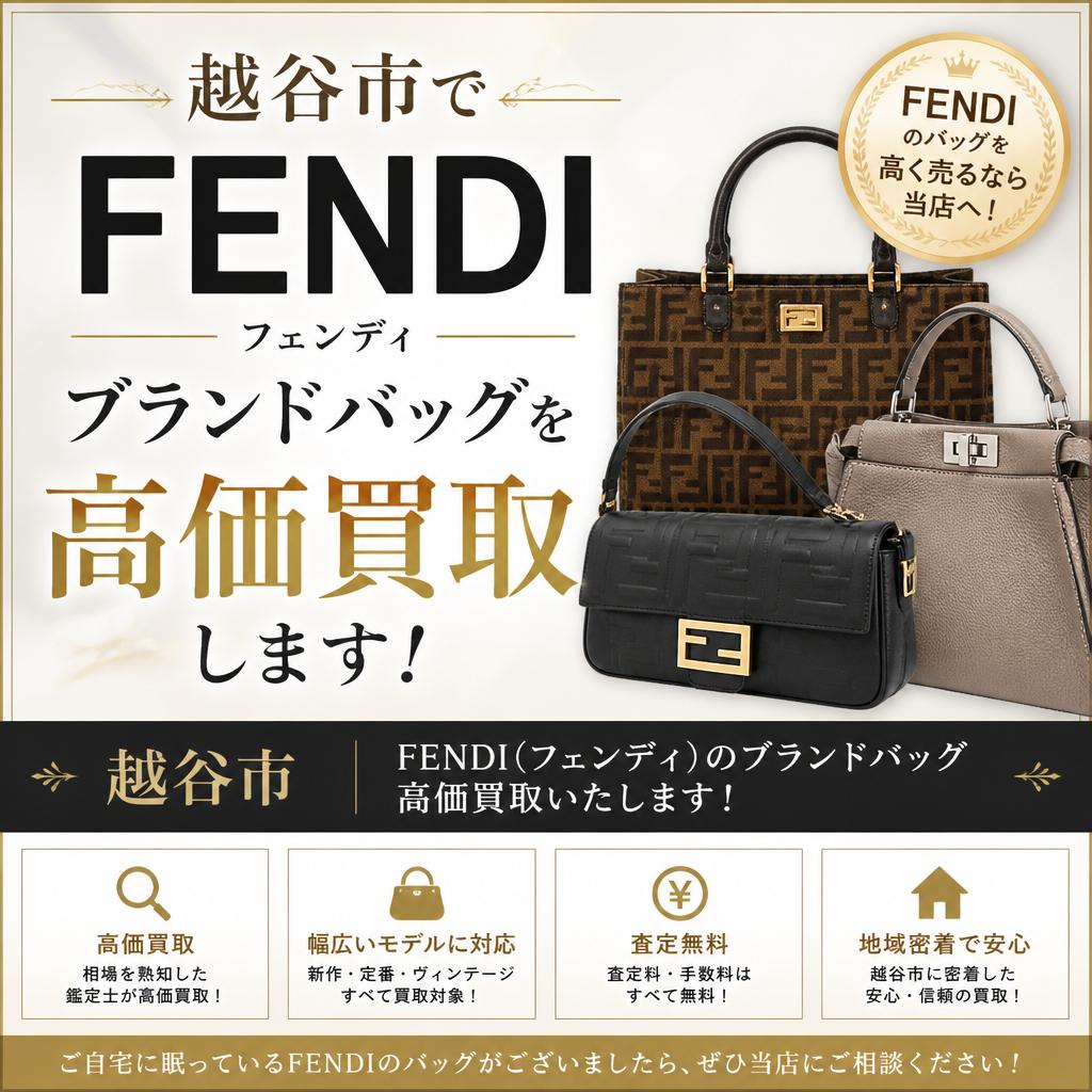 越谷市でFENDI（フェンディ）のブランドバッグを高価買取します！