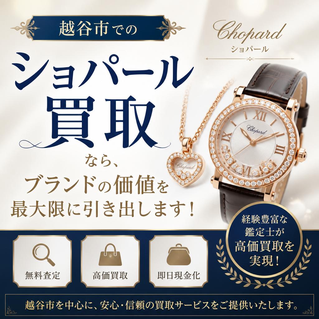 越谷市でのショパール買取なら、ブランドの価値を最大限に引き出します！