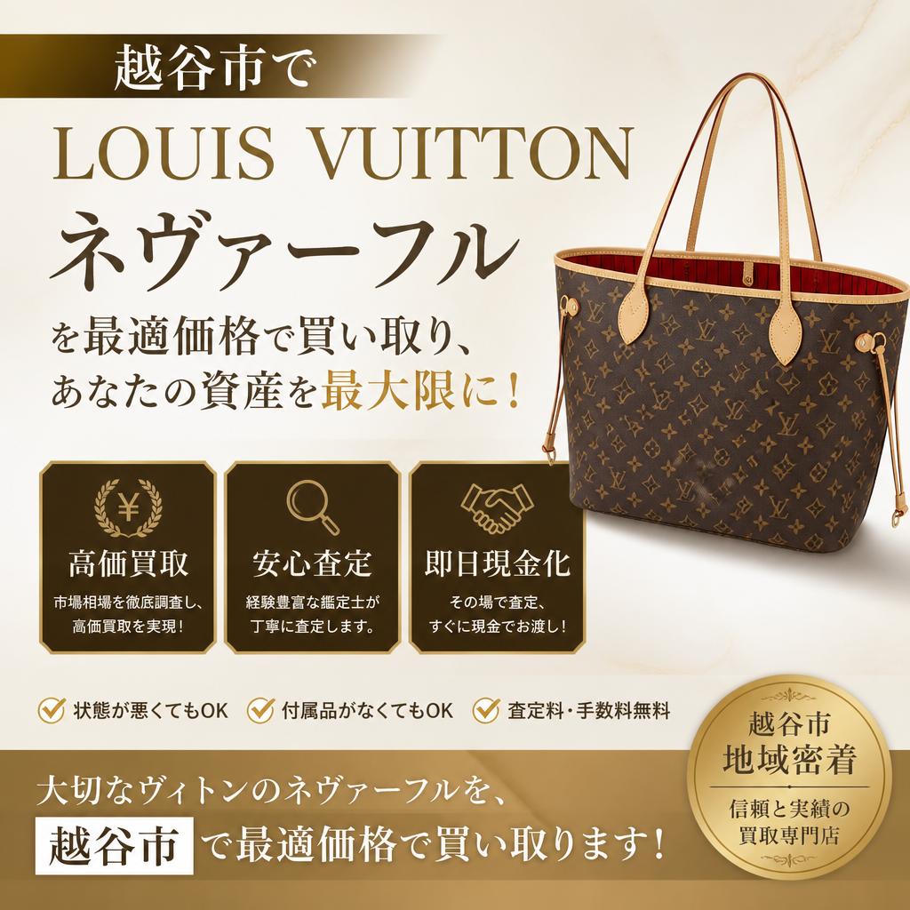 越谷市でLOUIS VUITTONネヴァーフルを最適価格で買い取り、あなたの資産を最大限に！