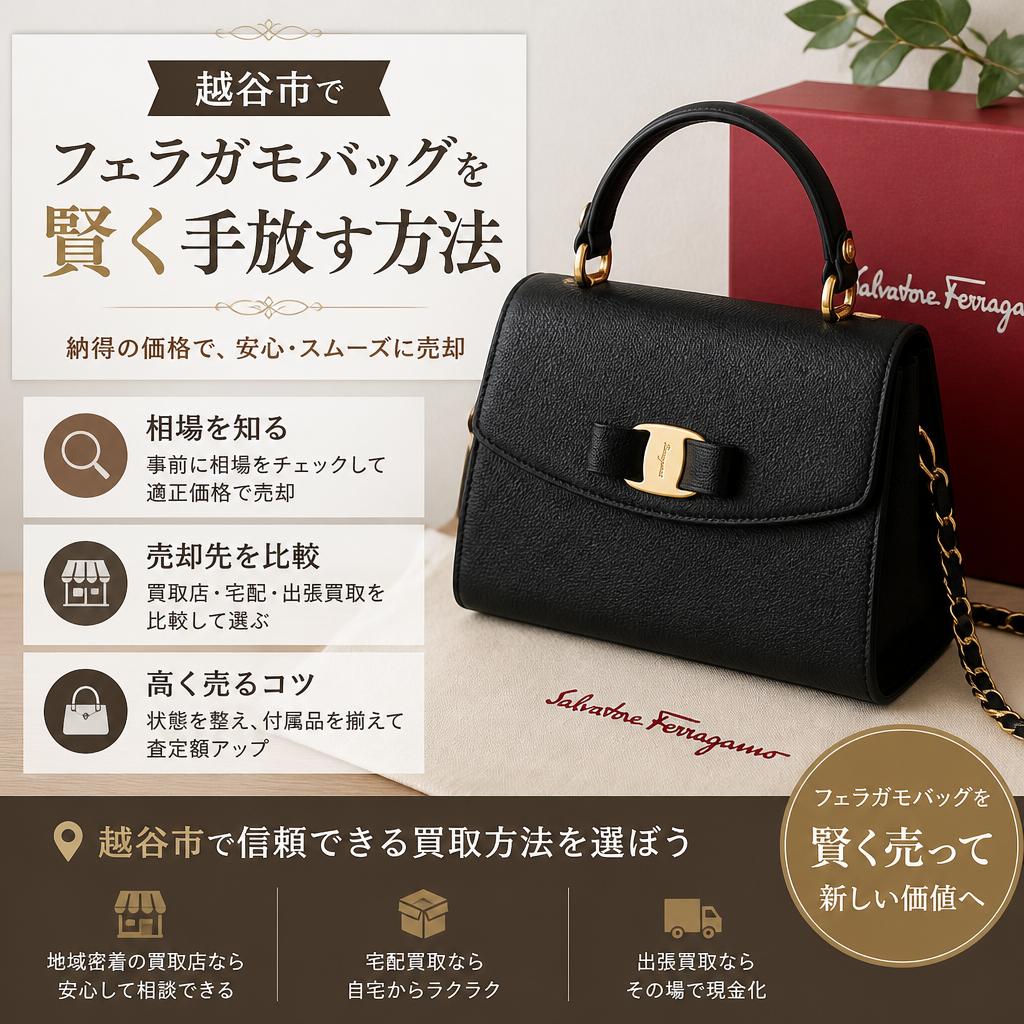 越谷市でフェラガモバッグを賢く手放す方法