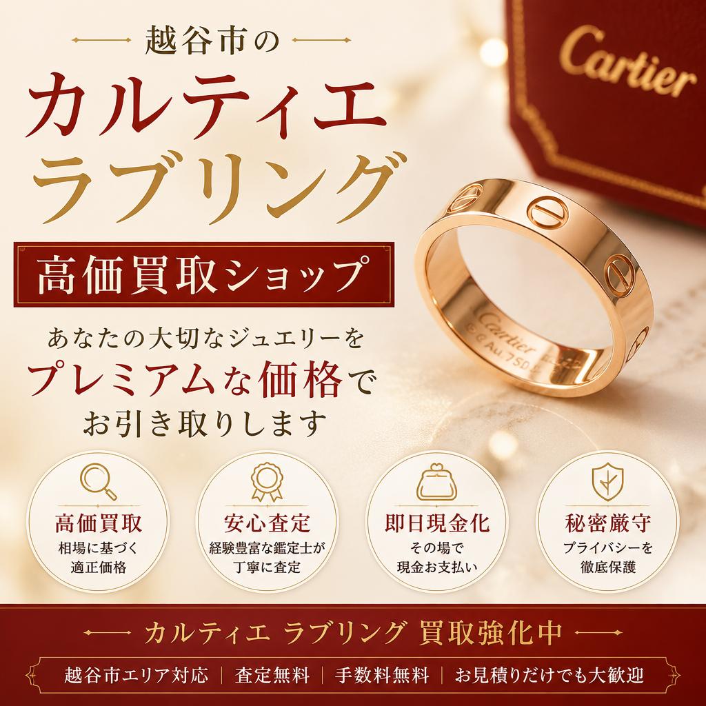 越谷市のカルティエラブリング高価買取ショップ - あなたの大切なジュエリーをプレミアムな価格でお引き取りします