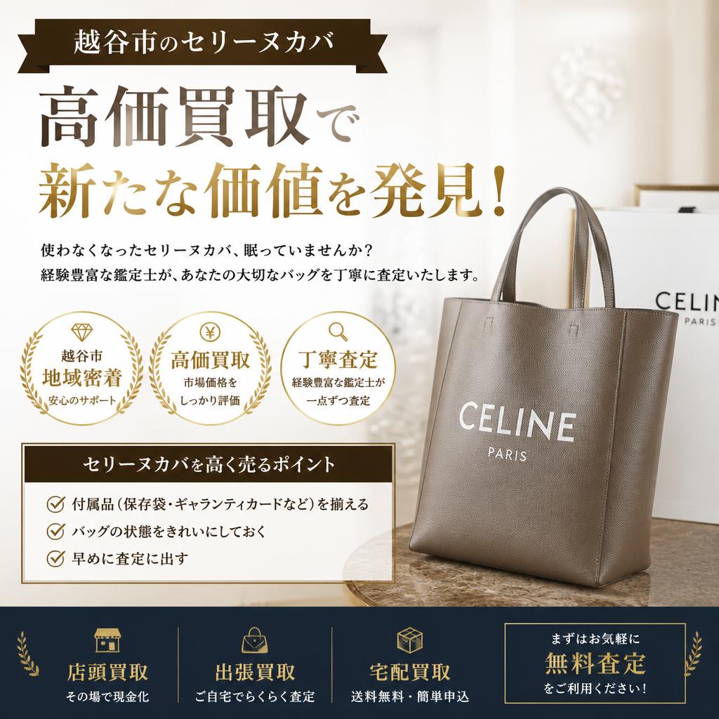 越谷市のセリーヌカバ、高価買取で新たな価値を発見！