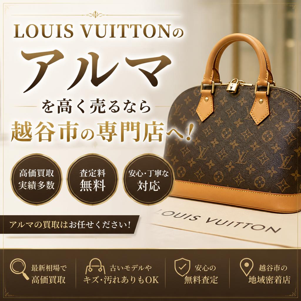 LOUIS VUITTONのアルマを高く売るなら越谷市の専門店へ！