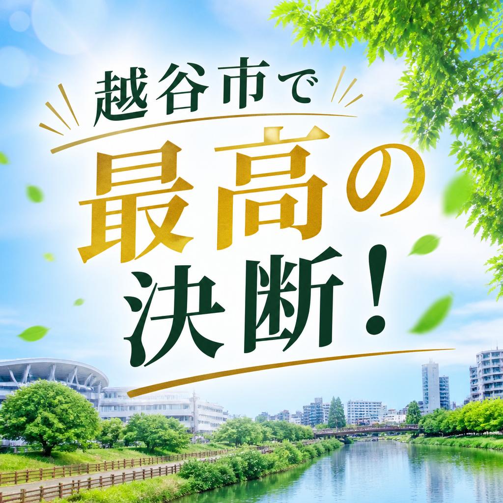 越谷市で最高の決断！