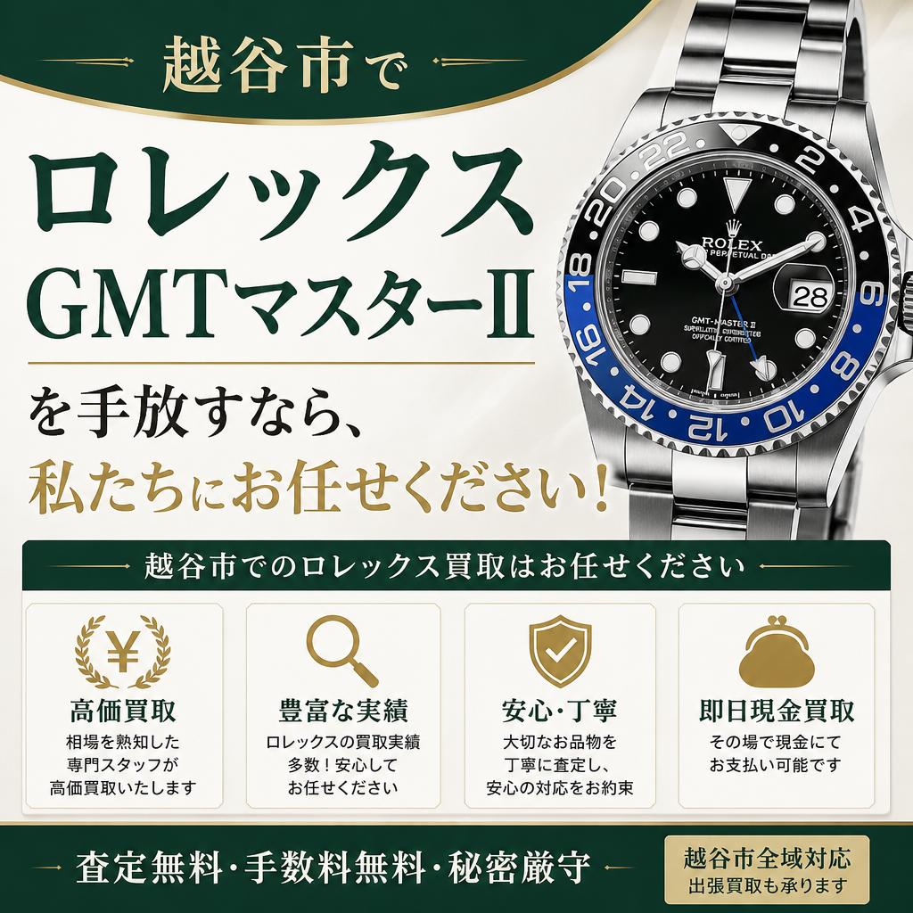 越谷市でロレックスGMTマスターⅡを手放すなら、私たちにお任せください！