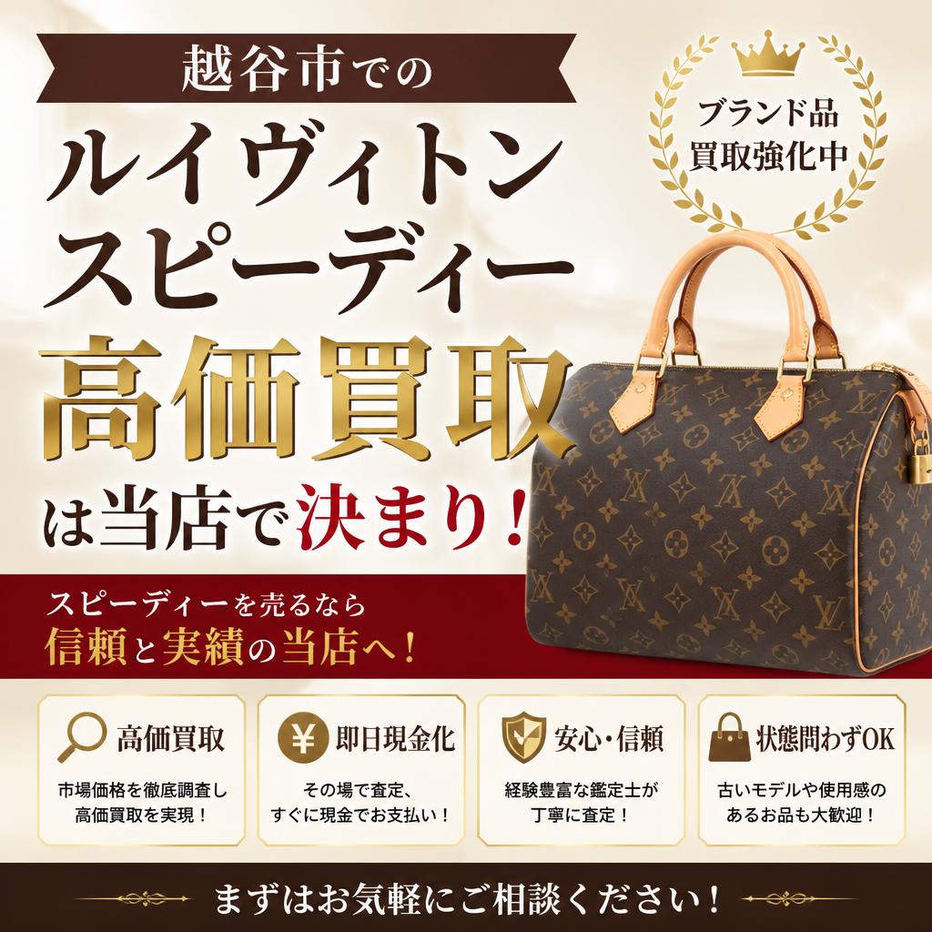 越谷市でのルイヴィトンスピーディー高価買取は当店で決まり！