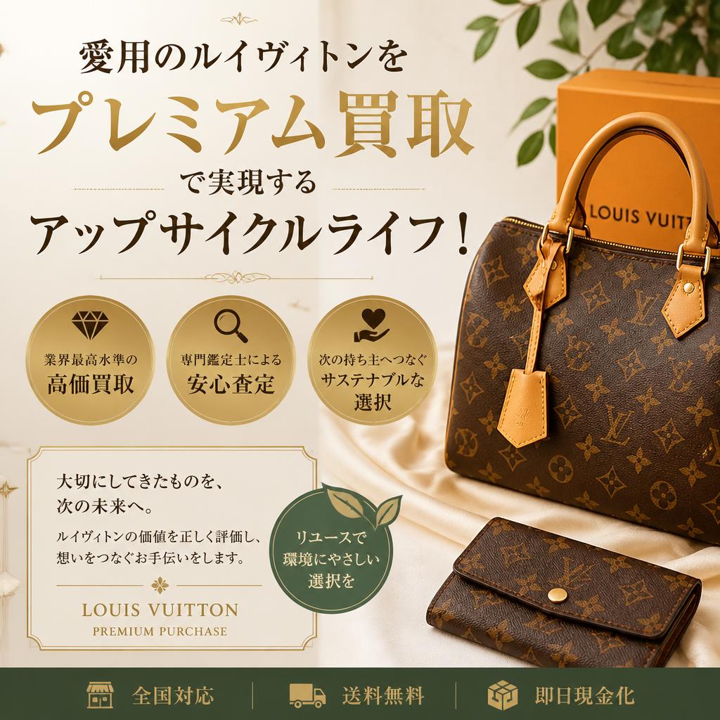 愛用のルイヴィトンをプレミアム買取で実現するアップサイクルライフ！