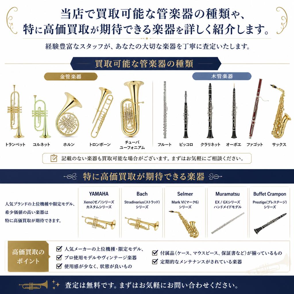 取扱楽器の種類
