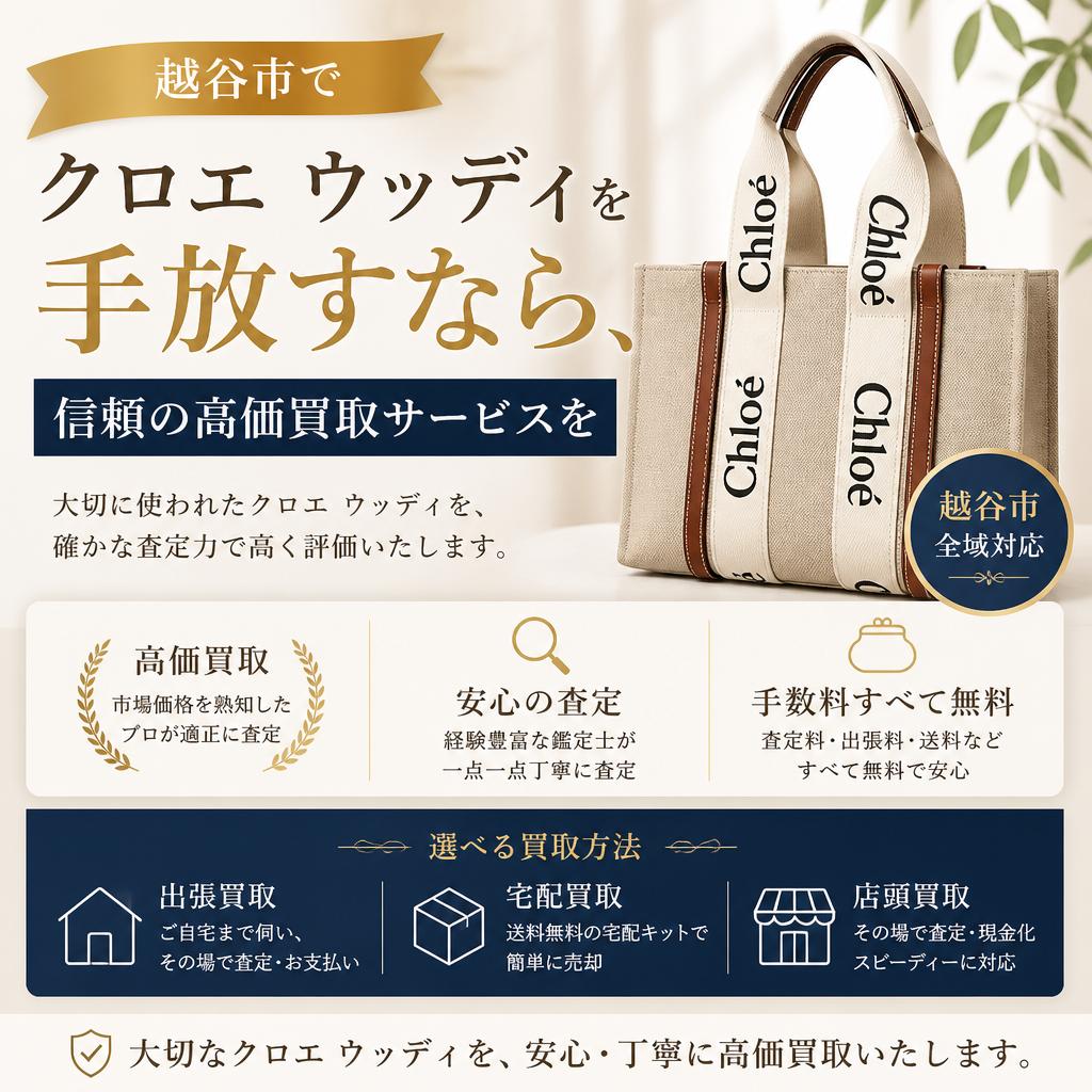 越谷市でクロエウッディを手放すなら、信頼の高価買取サービスを